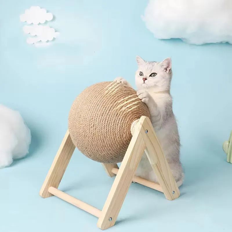 Sisal Rope Cat Scratching Ball – Paws Grinding Toy & Scratcher