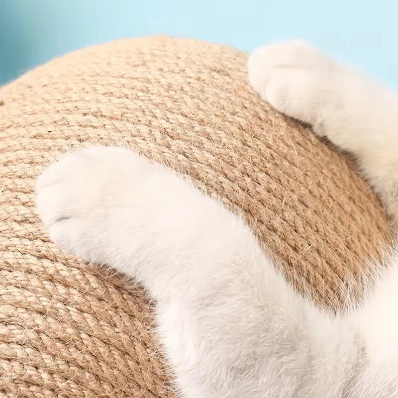 Sisal Rope Cat Scratching Ball – Paws Grinding Toy & Scratcher