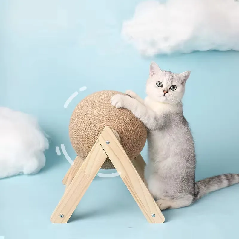 Sisal Rope Cat Scratching Ball – Paws Grinding Toy & Scratcher