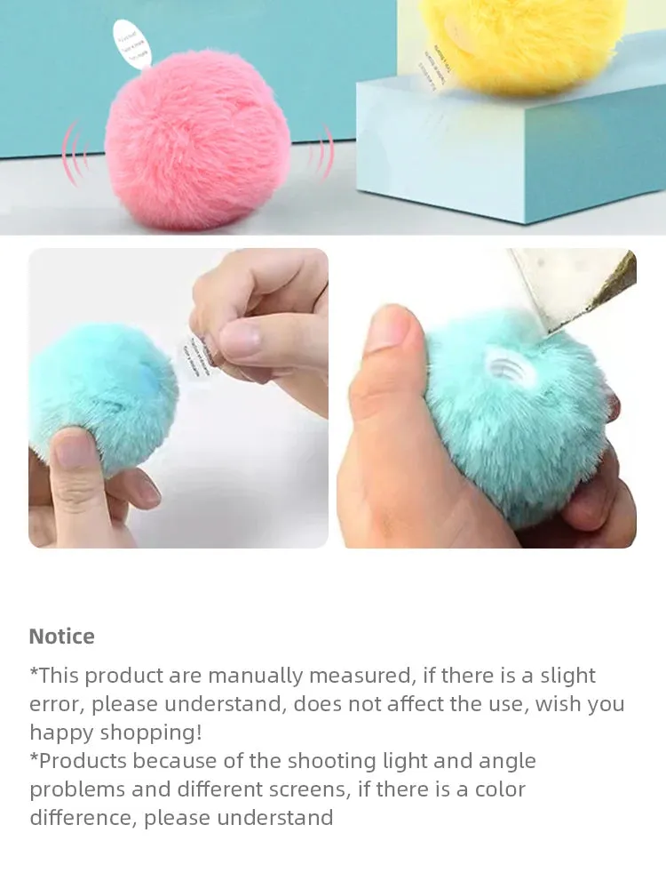 Smart Cat Toys Plush Electric Catnip Training Toy Kitten Touch Sounding Pet Product Squeak Toy Ball