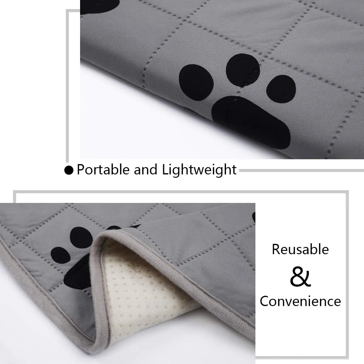 SPXTEX Dog Crate Pad Rug, Washable Non-Slip Puppy Pee Pad for Small Dogs, Waterproof Pet Training Rug, 2 Pieces, 26"x40"
