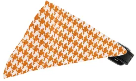 Sun Kissed Yellow Houndstooth Bandana Pet Collar Black Size 16