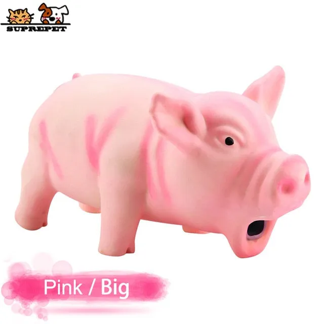 SUPREPET Pet Toys Cute Rubber Pig Dogs Toys Pets Strong Grunts Squeaky Dog Toy Puppy Toys Pet Chew Toys Pet Products peluche