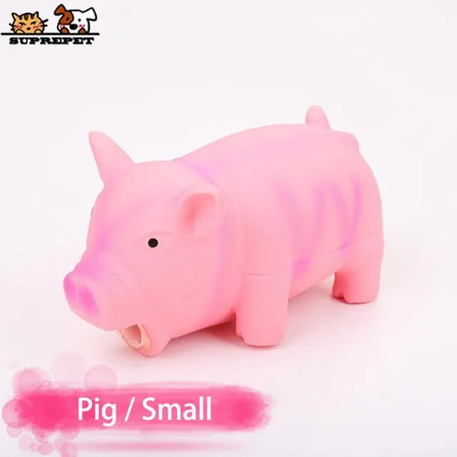 SUPREPET Pet Toys Cute Rubber Pig Dogs Toys Pets Strong Grunts Squeaky Dog Toy Puppy Toys Pet Chew Toys Pet Products peluche