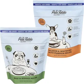 The Pets Table Grain Free Air Dried Dog Food 2 Pack - Beef & Berries   Salmon & Whitefish, 48 Ounce (Pack of 2)