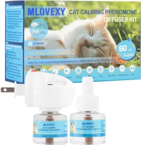 Therapet MD Cat Diffuser for Cat Anxiety Relief, Cat Pheromones Calming Diffuser to Reduce Cat Scratching and Spraying, Multicat Calming Diffuser (2 Refills, 60 Days)