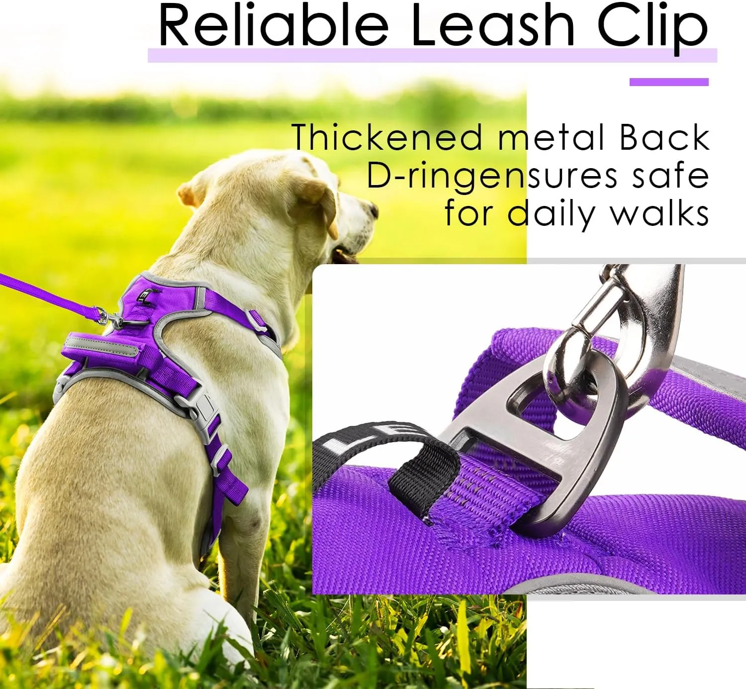 ThinkPet No Pull Harness Breathable Sport Vest with Handle-Dog Harnesses Reflective Adjustable for Medium Large Dogs