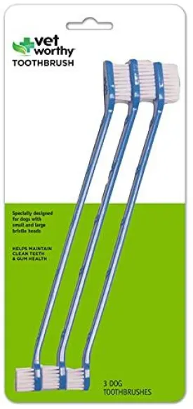 Vet Worthy Pet Toothbrushes (3 Dental Dog Care - Pack)
