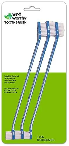 Vet Worthy Pet Toothbrushes (3 Dental Dog Care - Pack)