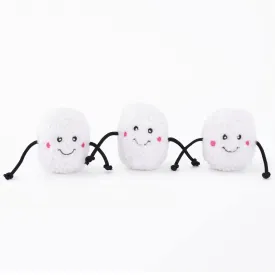 Zippy Paws Holiday Miniz Marshmallows Dog Toys - 3 pack