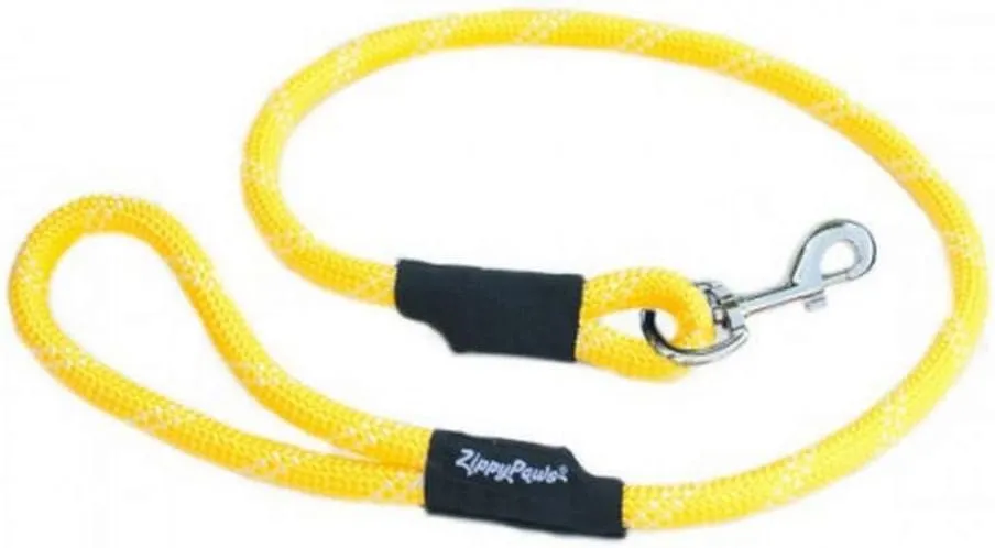 ZippyPaws Climbers Rope Heavy Duty Dog Leash - Thick Leashes for Large Breed Dogs, Durable 2/3'' Climbing Rope, 6 Feet Long, Comfortable Woven Design, Tested Strength Over 3000 lbs - Blue
