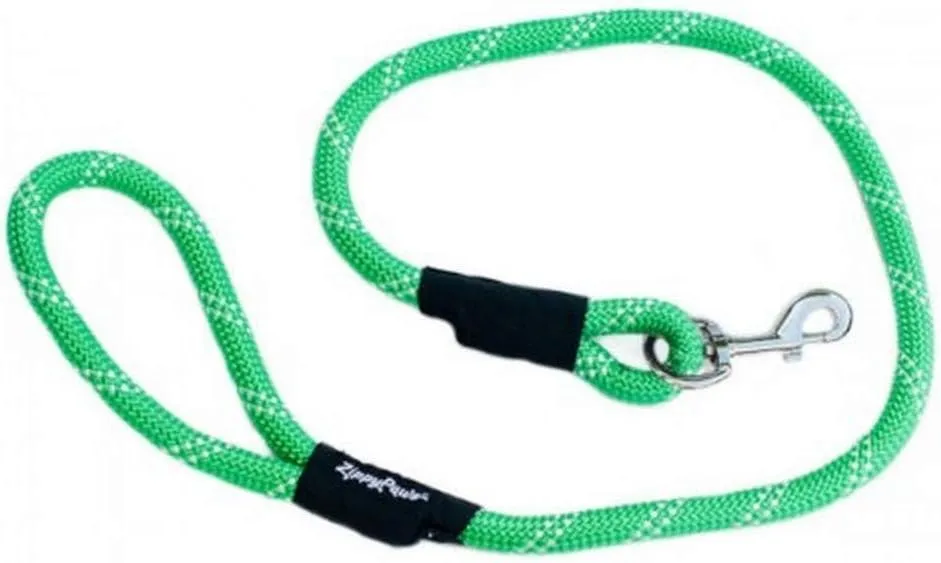 ZippyPaws Climbers Rope Heavy Duty Dog Leash - Thick Leashes for Large Breed Dogs, Durable 2/3'' Climbing Rope, 6 Feet Long, Comfortable Woven Design, Tested Strength Over 3000 lbs - Blue