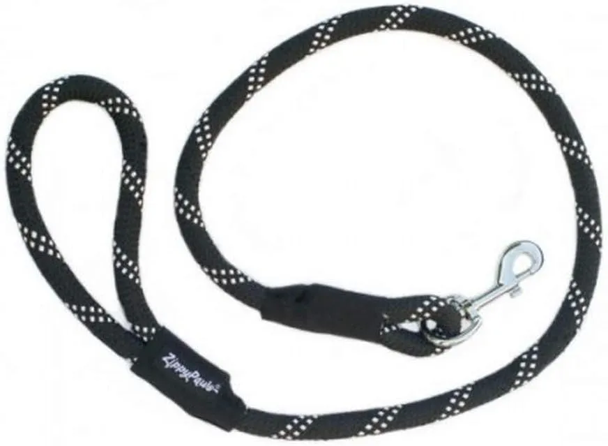 ZippyPaws Climbers Rope Heavy Duty Dog Leash - Thick Leashes for Large Breed Dogs, Durable 2/3'' Climbing Rope, 6 Feet Long, Comfortable Woven Design, Tested Strength Over 3000 lbs - Blue
