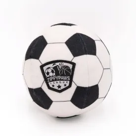 ZippyPaws SportsBallz - Dog Squeaky Toys to Keep Them Busy, Funny Plush for Small, Medium, & Large Dogs, Cute Stuffed Puppy Toy, Pet Products, Gift for All Breeds, Interactive Squeaker - Soccer Ball