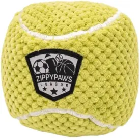 ZippyPaws SportsBallz - Dog Squeaky Toys to Keep Them Busy, Funny Plush for Small, Medium, & Large Dogs, Cute Stuffed Puppy Toy, Pet Products, Gift for All Breeds, Interactive Squeaker - Tennis